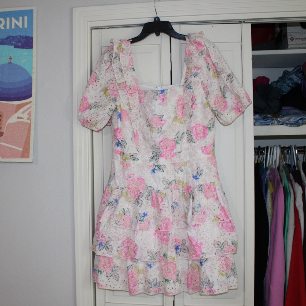 Adelyn Rae Floral Eyelet dress